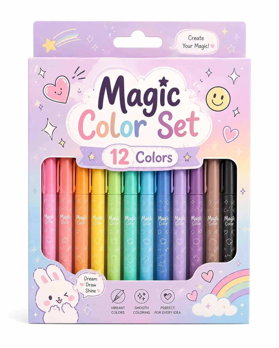 Magic Color Set Kawaii Colour Marker Pen 2