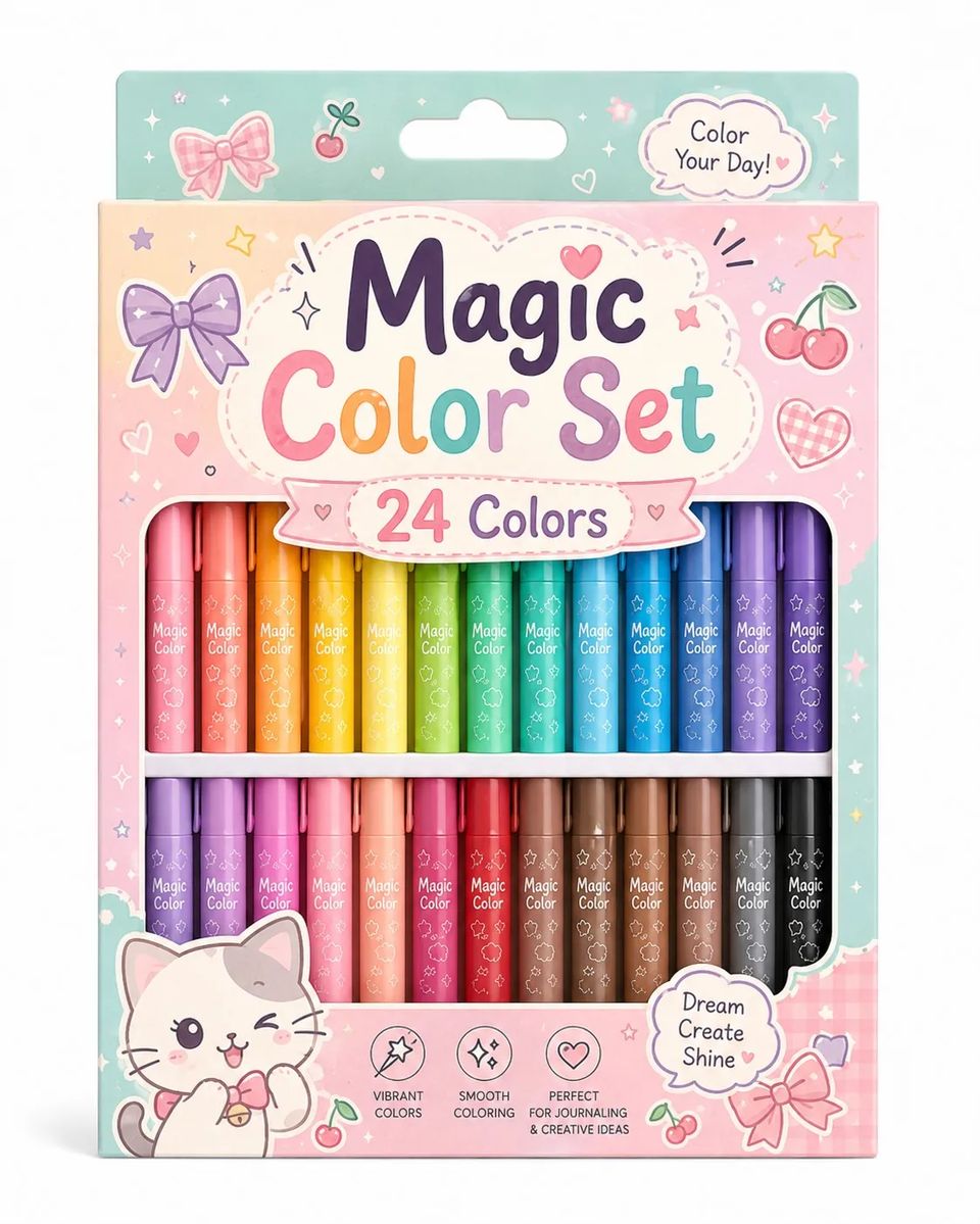 Magic Color Set Kawaii Colour Marker Pen 3