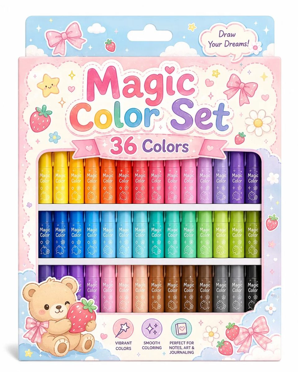 Magic Color Set Kawaii Colour Marker Pen 4