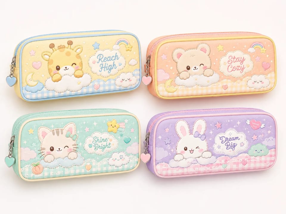 Cute Animal Pastel Pencil Case 3