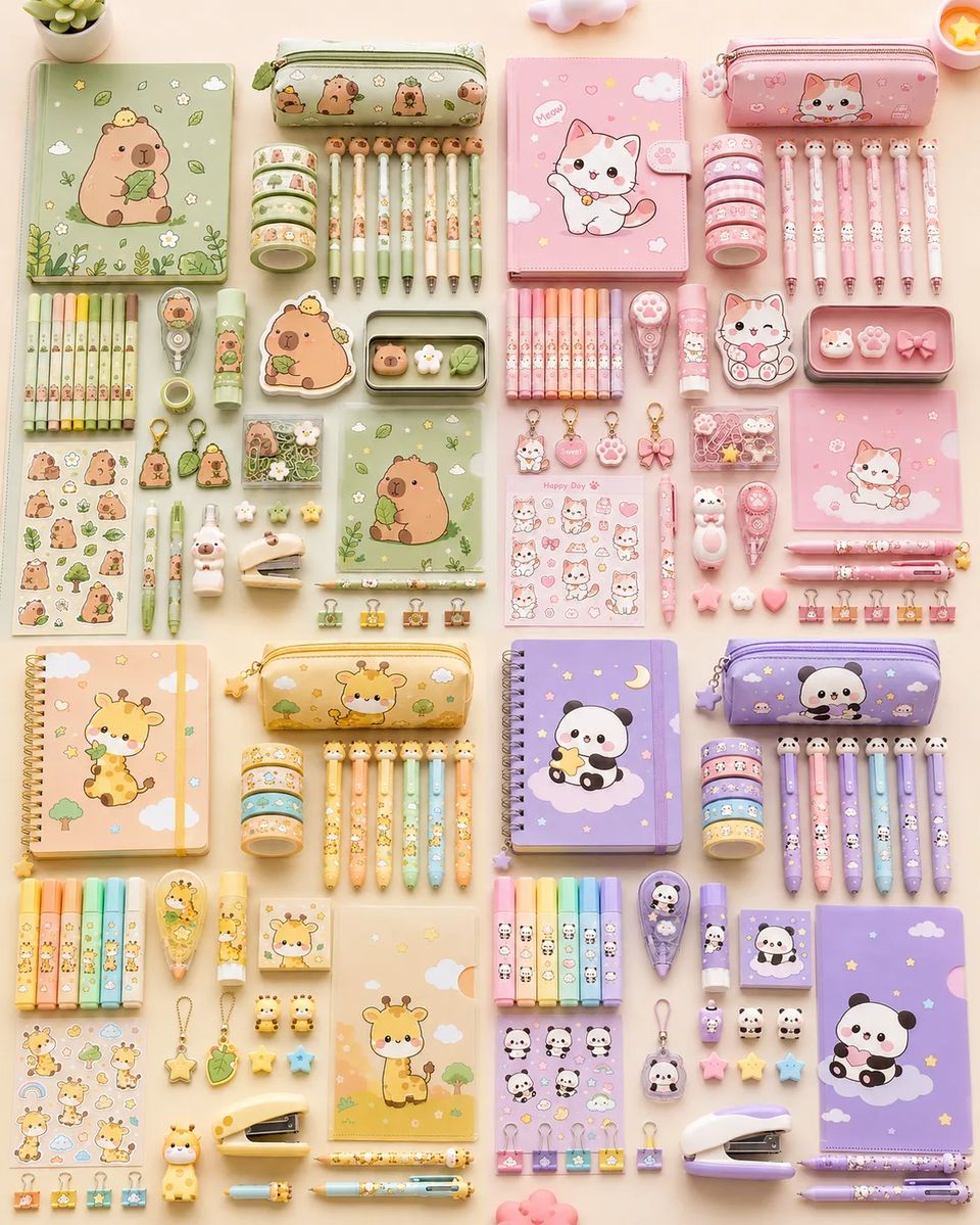 Pastel Animal Stationery Gift Set 1